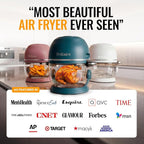 Non Toxic Air Fryer™ Pro | 9-in-1 Glass Air Fryer | Self-Cleaning | 5 Quart | Rotisserie and Tumbler | 400F Vortex For Even Cooking, BPA-Free Teflon Free, Recrisp, Roast, Bake, Cherry