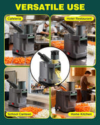 WantJoin 6-In-1 Electric Vegetable Chopper - Multifunctional Commercial Electric Food Dicer Processor For Slicing(2.5mm), Dicing(8/12mm), Chopping(2.5mm), Shredding, Crinkle Cutting, Oblique Cutting