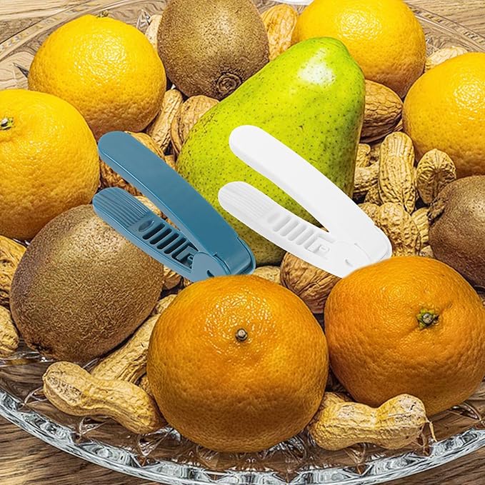 Portable Peanut Peeling Tool and Nut Sheller Set Household Manual Nut Cracking Gadget Blue and White Kitchen Specialty Tool