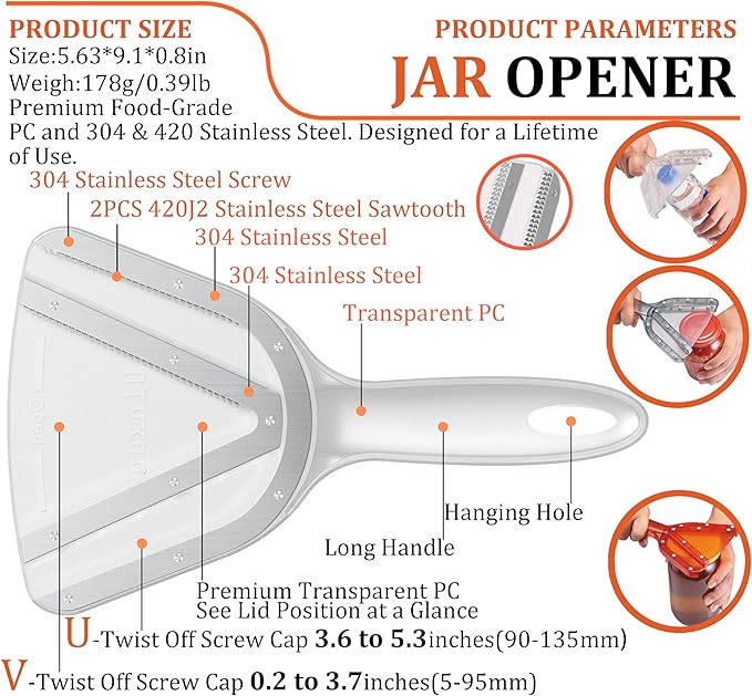 Uinxan Jar Opener for Weak Hand & Seniors with Arthritis,Easy Twist Off Bottle Caps,Patent | Unique Kitchen Gadgets,Handheld Lid Top Open for Elderly/Women/Men (Purple)