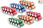 Utopia Kitchen Soda Can Organizer and Dispenser for Refrigerator/Pantry - Durable Can Storage Organizer Fridge & Kitchen Organization - (Clear, Set of 6)