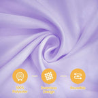 BRILLMAX 4 Pack Lavender Tablecloths for 8 Foot Rectangle Tables 90 x 156 Inch - 8ft Rectangular Bulk Linen Polyester Fabric Washable Cloth Cover for Wedding Reception Banquet Birthday Party