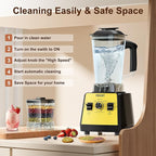 Blenders for Kitchen, Smoothie Blender, 2400W/1000W Prasky Blender & Grinder Combo, 25,000 RPM High Speed, 68oz BPA-Free Food Processor, Countertop Blender for Smoothies, Shakes & Food (Yellow, 2L)