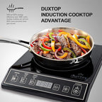 Duxtop 1800W Portable Induction Cooktop Countertop Burner, Black 9100MC/BT-M20B