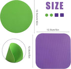 LUTER 4pcs Jar Opener, Rubber, Multi-function Silicone Bottle Opener for Seniors with Weak Hands Lid Cap Gripper Pads Kitchen Coasters Gadgets(Green, Purple)