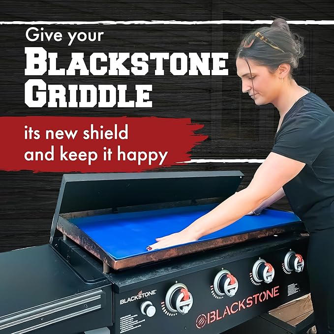 KITCHEN PERFECTION 28" Premium Silicone Griddle Cover Mat for Blackstone Griddle 28 Inch - Hermetic Protection from Rust & Debris All Year, Fits All Blackstone 28 Inch Models - Food Grade Silicone