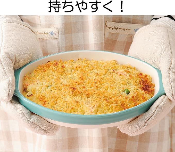 Banko Ware Au Gratin Dish, Large, Diameter Approx. 11.8 inches (30 cm), Heat Resistant, Ceramic, Oven Safe, Microwave Safe, Dishwasher Safe, Stackable, White, Made in Japan