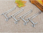 LIONWEI LIONWELI 4 Inch Silver Iron Plate Stand Holder Easel Display Stand for Plate?Picture?Photo and More,4 pcs.