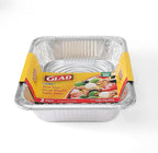 Glad Disposable Half Size Aluminum Steam Pans, Deep Heavy Duty Foil Pans for Steaming, Baking, Roasting, Meal Prep, Catering & Freezer Storage, 12.5 x 10.25 x 2.5 Inch, 2 Count - 2 Pack