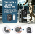 Travel Pillow with Extra Large Hood for Airplane Long Flights Privacy and Comfort Memory Foam with Skin-Friendly Cover for Road Trip Head&Neck Support for Plane Office Cars Sleeping & Rest (Grey)