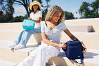 PackIt Freezable Classic Lunch Box, Sweet Strawberry, Built with EcoFreeze Technology, Collapsible, Reusable, Zip Closure With Zip Front Pocket and Buckle Handle, Designed for Fresh Lunch On the Go