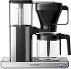 SHARDOR 8-Cup Drip Coffee Maker with Reusable Filter and Glass Coffee Pot，Black and Sliver