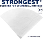 (100 Pack) Commercial 10" Deep Fryer Oil Filters, Maple Syrup Filters, Beeswax Filters, Grease Filter Cones, Best For Restaurants, Cafes, Food Trucks, Hotels