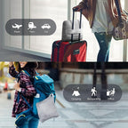 DEZ FURNISHINGS 4-in-1 Travel Compact Blanket Pillow Super Soft Velvet with Luggage Sleeve and Backpack Clip, Gray, 60" x 45"