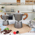 Aluminum 3 Cup 150ml Moka Pot Express Coffee Maker Stovetop Espresso Colorful Coffeemaker Italian Classic Style Brewing Greca Cafe Mocha Machine for Cafeteras Lover Camping Travel and Home Use 5oz