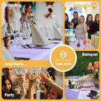 BRILLMAX 6 Pack Lavender Tablecloths 70 x 120 Inch for 6ft or 8ft Rectangle Tables - Rectangular Bulk Linen Polyester Fabric Washable Cloth Cover for Wedding Reception Banquet Birthday Party