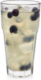 Libbey Gibraltar Drinking Glass Drinking Cup Set, Iconic Heavy Base Bar Glassware Thick Drinking Glasses Set of 12, 16-Ounce Glass Tumbler