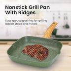 30 Piece Pots and Pans Set Non Stick, Granite Induction Cookware Sets, Nonstick Kitchen Cookware Sets, Non Toxic Cookware Set with Frying Pans and Saucepan, Kitchen Pots and Pans Set, Green