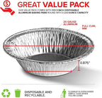 Stock Your Home 3 Inch Aluminum Foil Pie Pans (200 Count) Disposable & Recyclable Mini Pie Pans, Small Pie Tin for Baking, Cafes, and Restaurants, Durable Individual Pie Pan for Fruit Tarts, Quiche