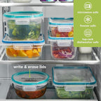 Snapware Plastic Total Solution 2-Pack (4-Cup) Food Storage Containers Set, Leakproof & Airtight Plastic Locking Lids Round Tupperware, Non-Toxic BPA-Free Lids, Microwave Dishwasher Freezer Safe