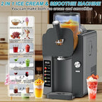 Ice Cream Maker, Slushie Machine for Home, Slushy Machine 70 oz Margarita Machine with 6 Preset Programs for Ice Cream, Frozen Yogurt or Gelato, Adjustable Thickness, Gray