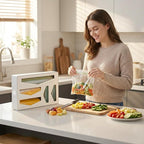 Li & Zhao Storage Bag Organizer Kitchen Drawer - Baggie Organizer for Drawer Foil and Plastic Wrap Organizer Bag Storage Organizer Food Bag Dispenser for Quart Gallon Snack Sandwich Bag