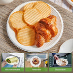 Vplus 100% Compostable Small Paper Plates, 300 Pack 6 Inch Disposable Paper Plates, Uncoated Biodegradable, Made of Sugar Cane Fibers, Perfect for Sandwich, Cake, and Snack