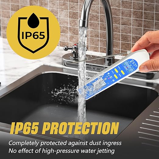 Instant Read Thermometer Waterproof Digital Meat Thermometer for Food with Bright LCD Screen 2 in 1 Infrared Thermograph with Meat Probe for BBQ Grilling Cooking Baking Kitchen (Model AMT206)