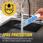 Instant Read Thermometer Waterproof Digital Meat Thermometer for Food with Bright LCD Screen 2 in 1 Infrared Thermograph with Meat Probe for BBQ Grilling Cooking Baking Kitchen (Model AMT206)