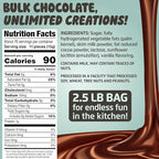 Chocolate Works Milk Chocolate Melting Chocolate Wafers, 2.5lb (Pack of 1)