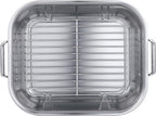 Tramontina 16.75-Inch Stainless Steel Roasting Pan with Rack, Flared Edge Turkey Roaster for Oven, Dishwasher Safe, Made in Brazil
