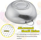 P&P CHEF Stainless Steel Colander, Micro-Perforated Food Strainer with Handle for Washing Draining, Great for Pasta Fruits Vegetables, Dishwasher Safe & Healthy, 5 Qt, 1Pc