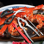 suoundey Seafood Cracker Tool Set With Lobster Sheller Stainless Steel Crab Crackers Crab Leg Fork Seafood Scissors And Storage Bag, Crab Leg Pick Utensils Set Crab Eating Tools (24Pcs)