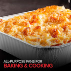 Stock Your Home Aluminum Pans 8x8 Disposable Foil Pans (20 Pack) - 8 Inch Square Pans - Tin Foil Pans Great for Cooking, Heating, Storing, Prepping Food