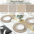 Round Placemats Set of 6, Cotton Rope Woven Table Mats, Hot Pads for Kitchen, Non Slip Heat Resistant Place Mats, 13 Inches Braided Placemat for Farmhouse Decor and Kitchen Table Decor (Brown)