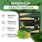 Kazuto Premium Grade Matcha Green Tea Powder - Premium First Harvest Single Origin USDA Organic Gluten-Free Vegan, 100% Pure Unsweetened No Additives from Shizuoka 1.06oz