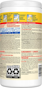 CloroxPro Clorox Disinfecting Wipes, Lemon Fresh, 75 Count, Pack of 6 (Package May Vary)