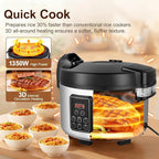 15L Commercial Large Rice Cooker (84 Cup Cooked),6-in-1 Electric Rice Cooker & Food Warmer,Multifunctional Resturant Smart Cooker, 24-Hr Delay Timer, LED Display,Auto Keep Warm,Non-Stick Inner Pot