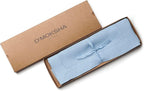 D'Moksha Homes Powder Blue Linen Cloth Placemats Set of 4-100% Pure Linen Hemstitch Placemats 14 x 19 Inch - Classic Hemstitch Table Place Mats for Winter - Handcrafted and Machine Washable