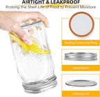 Miuyhji Wide Mouth Mason Jars 32 oz with Lids [4 Pack], Canning Jars with Metal Airtight Lids and Bands, 32 oz Glass Jars for Fermenting, Pickling, Freezing, Preserving, Meal Prep, Jar Décor