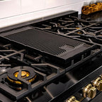 HG-GRZ-NS Griddle Replacement Parts for ZLINE Gas Stove Top High Grate Cast Iron Reversible Griddle Plate ZLINE 24 30 36 48 60 Inch Gas Cooktop Range Electric Oven Griddle Pan (Not Fit All High Grate)