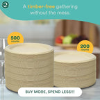 ECO SOUL 100% Compostable 10 Inch Paper Plates 200 [2x100 Pc] Disposable Party Plates I Heavy Duty Eco-Friendly Sturdy Dinner, Wedding, Event Plates I Biodegradable Unbleached Sugarcane Eco Plates