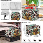 Highland Cow 4 Slice Toaster Blender Slow Cooker Covers Daisies Dust Proof Bag Covers Sunflower Kitchen Accessories Set Splash Resistant Keep Appliance Clean 3 Pieces