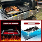 Half Size Griddle for Ninja Grill Replacment Parts,Griddle Plate for Ninja FlexFlame PG300 Grills, Carbon Steel Griddle Insert Compatible with Flex Flame Griddle Plate Part XSKHLFGRIDLE