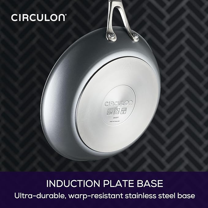 Circulon A1 Series with ScratchDefense Nonstick Induction Frying Pan Set, 6-Piece Cooking Pans Set, Induction Cookware, Graphite