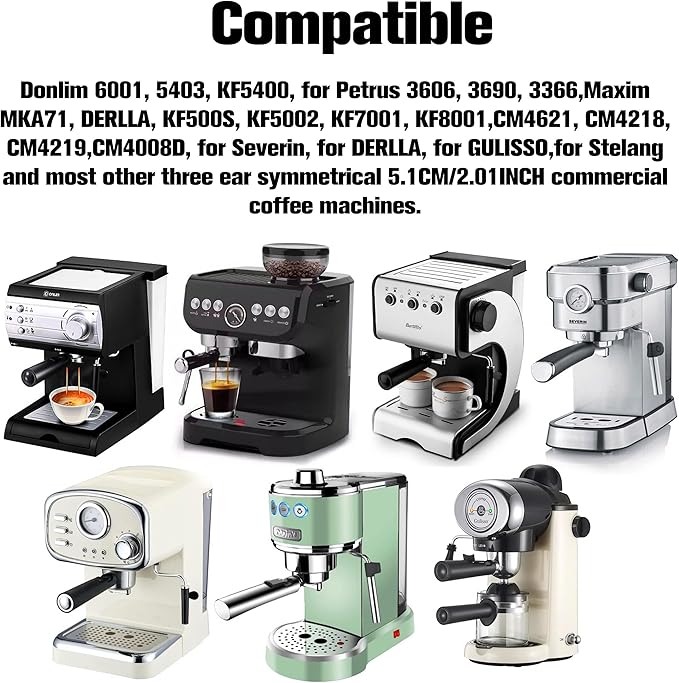 Coffee Espresso Machine Handle Replacement Parts, Cafe Bracket Handle for Lidl Silvercrest CM4621 CM4218 KF5002 KF500S Barista (for 51mm Portafilter Basket - Not included)