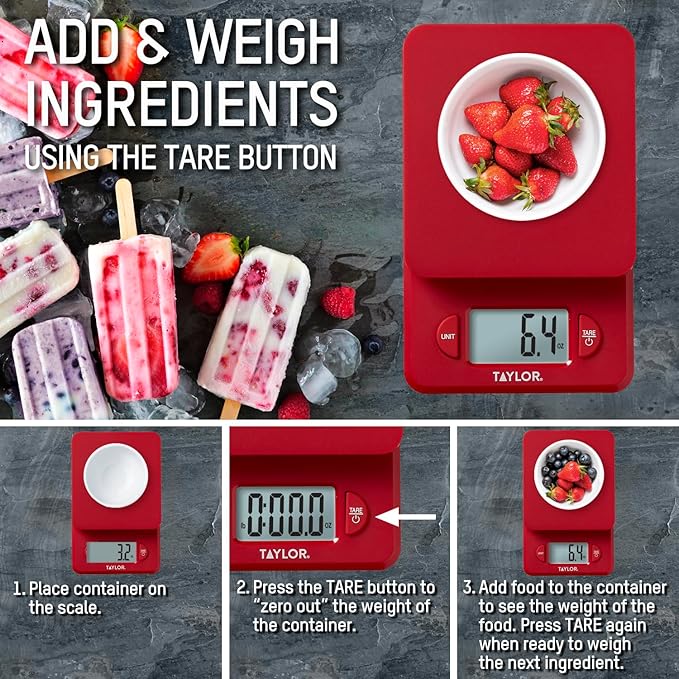 Taylor Compact Digital Scale (Red)