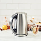 Cuisinart 1.7-Liter Electric Kettle, Cordless Electric Tea Kettle, 1500-Watts for Fast Heat-Up of Water, Stay Cool Nonslip Handle, Auto Shutoff, Removable Filter, JK-17P1, Stainless Steel