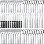 Hunnycook 72-Piece Silverware Set - Stainless Steel Silverware Set for 12, Include Fork Knife Spoon Set, Mirror Polished Flatware Set, Cutlery Set for Home Kitchen Restaurant, Dishwasher Safe