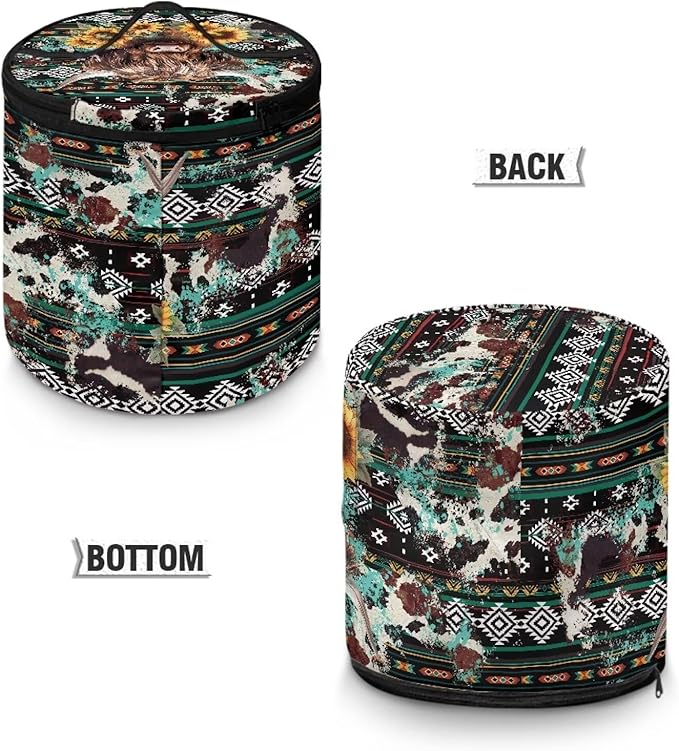 Highland Cow Electric Pressure Cooker Insulation Bag Effective Aztec Insulation Electric Cooker Storage Handbag for Housewarming,